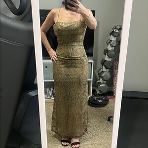Elegant Gold Sequin Dress